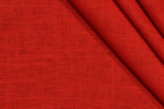 Covington Jefferson Linen Woven Drapery Fabric in 33-Firecracker