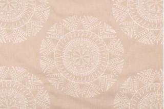 Richloom Saskia Embroidered Drapery Fabric in Sand