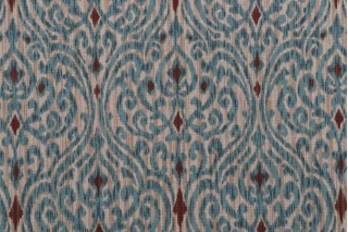 PK Lifestyles Sri Lanka Printed Cotton Drapery Fabric in Driftwood