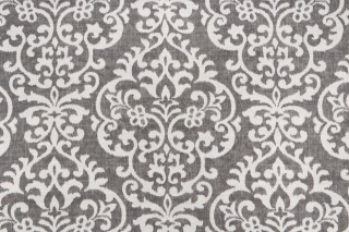 Jennifer Adams Salisbury Printed Cotton Blend Drapery Fabric in 9-Graphite