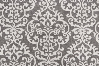 Jennifer Adams Salisbury Printed Cotton Blend Drapery Fabric in 9-Graphite