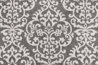 Jennifer Adams Salisbury Printed Cotton Blend Drapery Fabric in 9-Graphite