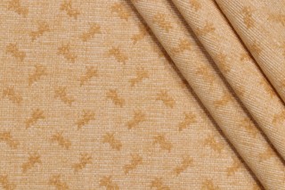 Scalamandre La Perrone Leaf Woven Chenille Upholstery Fabric in Beige