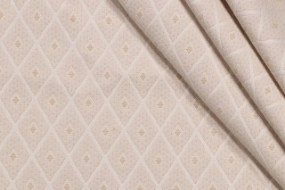 Scalamandre Messina Diamond Matelasse Upholstery Fabric in Beige