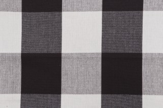 Covington Big Check Woven Decorator Fabric in 948-Charcoal