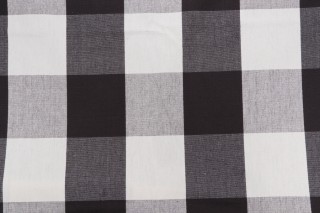 Covington Big Check Woven Decorator Fabric in 948-Charcoal
