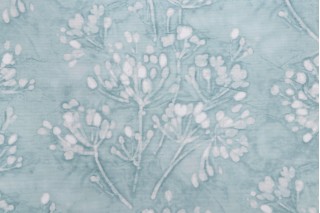 PK Lifestyles Gossamer Branch Printed Cotton Drapery Fabric in Seaglass
