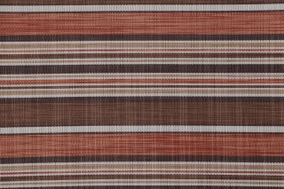 Phifertex Stripe Woven Vinyl Mesh Sling Chair Outdoor Fabric in Rust