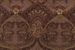 Scalamandre Rodas Tapestry Upholstery Fabric in Vert/Burgundy