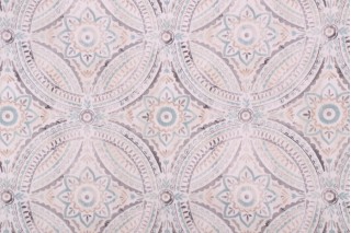 Kelly Ripa Home Blissfulness Printed Cotton Twill Drapery Fabric in Spa