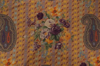 Scalamandre Paisley Printed Cotton Drapery Fabric in Jewel
