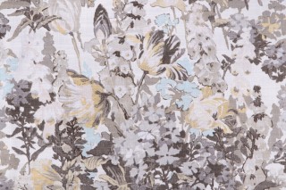 PK Lifestyles Summer Ready Printed Cotton Blend Drapery Fabric in Cloud