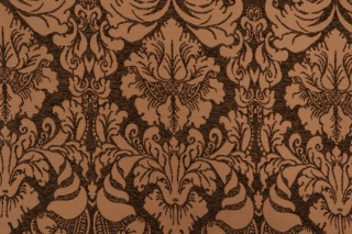 Scalamandre Cinque Chenille Damask Upholstery Fabric in Khaki