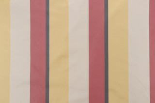 Scalamandre Scorpion Taffeta II Woven Silk Decorator Fabric in Cream/Yellow/Black/Rose