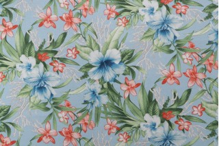Tommy Bahama Fleur Le Mar Printed Polyester Outdoor Fabric in Horizon