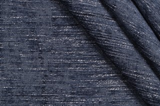 Layla Woven Chenille Upholstery Fabric in Indigo