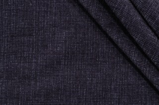 Poole Woven Chenille Upholstery Fabric in Midnight Blue