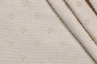 Robert Allen Scallop Shell Woven Upholstery Fabric in Champagne