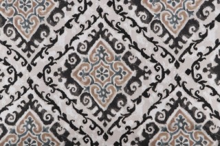 Covington Feabhra Printed Cotton Drapery Fabric in 999-Slate