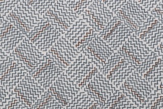 Bernard Thorp/Fonthill Plaze Printed Linen Drapery Fabric in Blue for Scalamandre