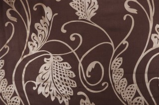 Scalamandre Mojito Printed Linen Drapery Fabric in Brown