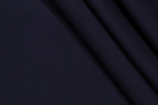 Scalamandre Navy Twill Woven Wool Blend Decorator Fabric in Navy