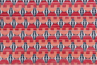 Stef Printed Chenille Upholstery Fabric in Spice