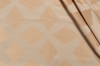 Grey Watkins Polygon Damask Decorator Fabric in Gold for Scalamandre