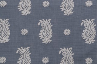 Thibaut Wharton Paisley W74134 Woven Upholstery Fabric in Blue 