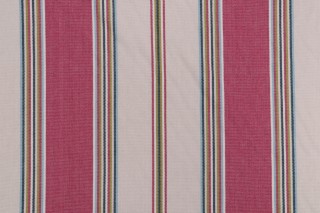 Thibaut Bohemian Stripe W713022 Woven Cotton Decorator Fabric in Fuchsia