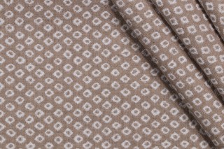 Sample of Thibaut Shibori Dot W80031 Woven Solution Dyed Acrylic Outdoor Fabric in Linen 