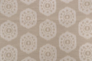 Thibaut Circle Ikat W74141 Woven Upholstery Fabric in Beige