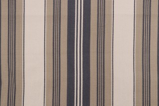 Thibaut Sheridan Stripe W80070 Woven Upholstery Fabric in Charcoal and Linen 