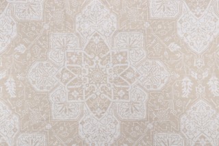 Thibaut Tarragon F964123 Printed Linen Blend Drapery Fabric in Beige
