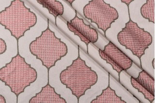 Valiant Fabrics Sonora Embroidered Drapery Fabric in Spice