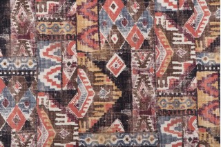 Mill Creek Akita-Petro Printed Cotton Drapery Fabric in Southwest
