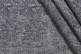 1 Yard Thibaut Zara Texture W80005 Woven Solution Dyed Acrylic Outdoor Fabric in Indigo