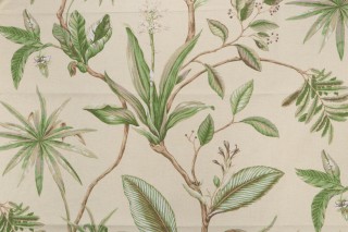 Thibaut Sonora F96727 Printed Cotton Blend Drapery Fabric in Soft Yellow