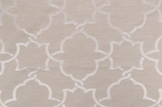 Jennifer Adams Carlton Embroidered Drapery Fabric in 117-Shell for Covington