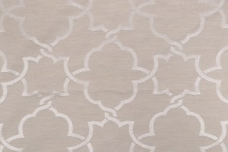 Jennifer Adams Carlton Embroidered Drapery Fabric in 117-Shell for Covington