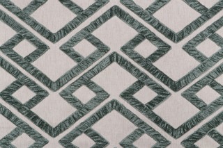 P Kaufmann Accolade Chenille Embroidered Drapery Fabric in Aloe 