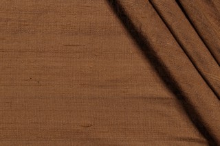 Sample of Thibaut Empire W85405 Silk Decorator Fabric in Brown 