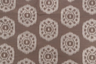 Sample of Thibaut Circle Ikat W74142 Woven Upholstery Fabric in Flax 