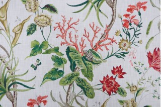 Sanderson Mauritus Printed Polyester Outdoor Fabric in Ivory