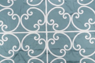 Anna French Cernobbia W714200 Embroidered Drapery Fabric in Mineral for Thibaut