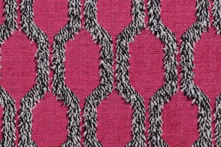 Hilary Farr Fringe Benefits Woven Chenille Upholstery Fabric in 722-Fuchsia