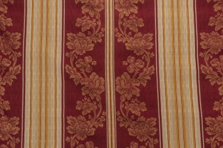 Scalamandre Sperry Damask Upholstery Fabric in Wine/Gold