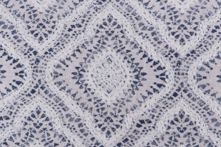 Waverly Curves Ahead Printed Cotton Drapery Fabric in Indigo