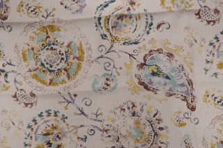 P Kaufmann Junoon Printed Linen Drapery Fabric in Meadow
