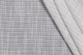 Heritage House Fabrics Benz Sheer Drapery Fabric in Snow